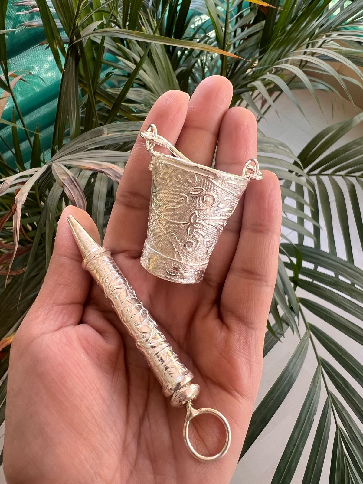 Silver Balti Pichkari For Laddu Gopal