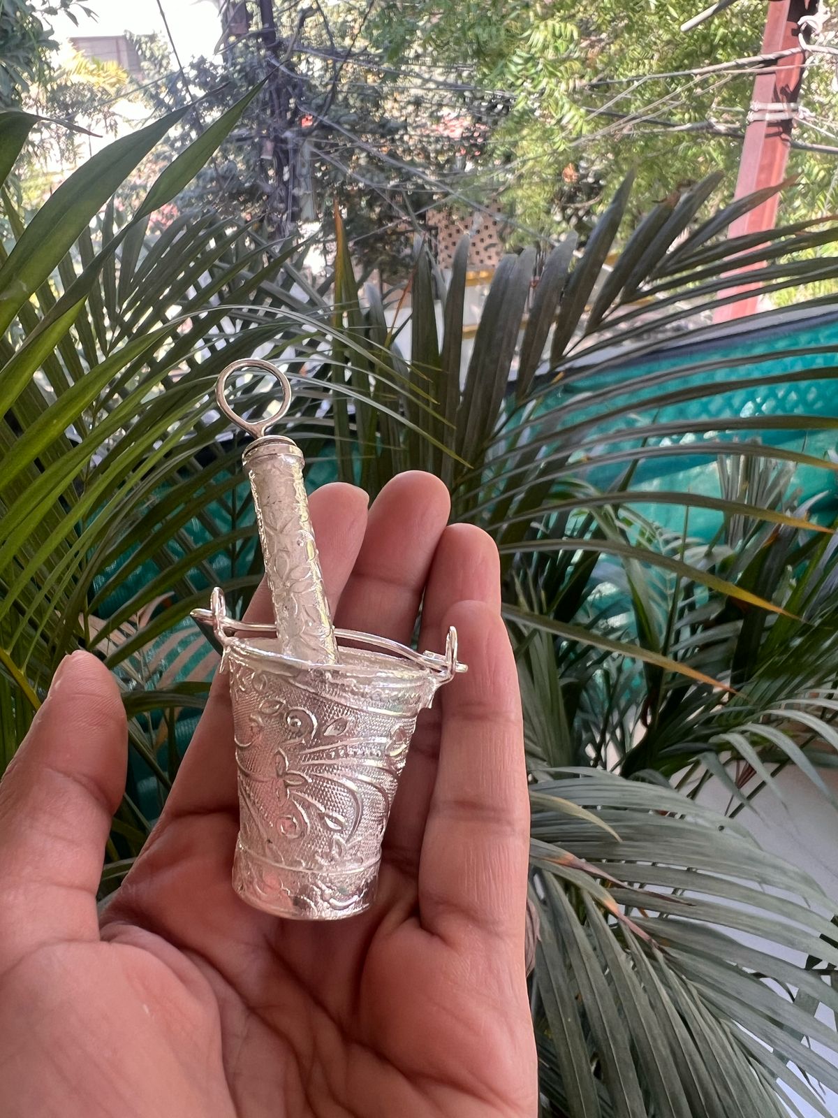 Silver Balti Pichkari For Laddu Gopal